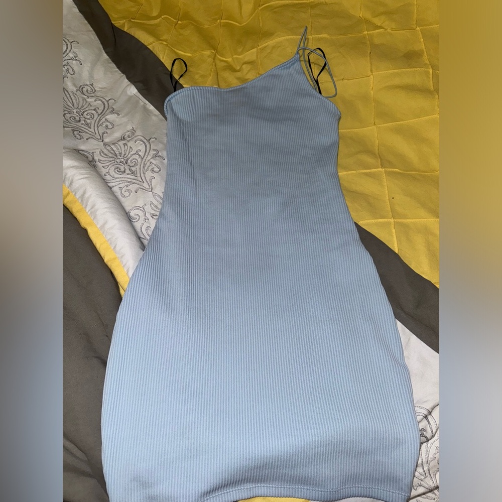 H AND M BLUE MINI DRESS SIZE XS NEW